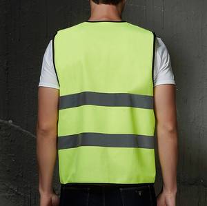 Veste de cyclisme à fermeture éclair haute visibilité, <span class=keywords><strong>gilet</strong></span> de sécurité réfléchissant pour la course à pied et la marche en plein air - Product Image 2