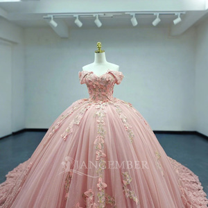 Para Jancember ANY01 Fairy Off-Shoulder Butterfly Empire Puffy Quinceanera Dress con apliques de cintura natural bordados para parte - Product Image 3