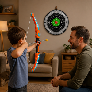 Ensemble d'arc et de flèches lumineux LED, kit de tir à l'arc avec flèches à ventouse, grande cible, carquois détachable, jeu de tir pour enfants, cadeau - Product Image 5