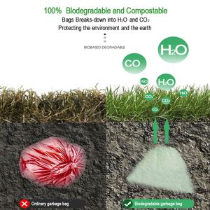 High Quality Custom OEM Pet Waste Bags 100% <b>Compostable</b> Reusable Dog Poop Bag 15bags/roll - Product Image 4