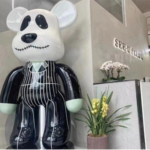 Tượng gấu bằng sợi thủy tinh cỡ người thật, tượng gấu bằng nhựa composite nhiều màu sắc, tượng gấu bằng nhựa composite hình gấu hung dữ, tượng hoạt hình bằng nhựa composite - Product Image 5