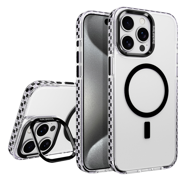 Luxury High Quality Lens Holder Magnetic Mobile Phone Case for iPhone 16 15 14 13 12 11 Pro Max 14 15 16 Plus Shockproof Cover