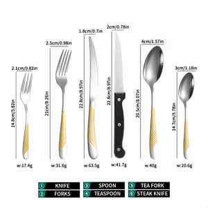 Ensemble de couverts de table en argent long et luxueux, martelé, best-seller - Product Image 3