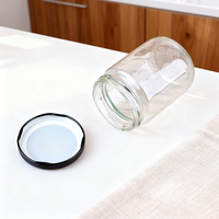 Bocaux en verre ronds réutilisables avec couvercle pour épices, miel, confiture, aliments, de 3oz, 4oz, 5oz, 7oz, 8oz, 10oz, 12oz, 16oz, 32oz