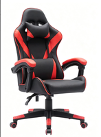 Chaise de jeu ergonomique en cuir style course, avec appui-tête et coussin lombaire, inclinable et réglable – Vente en gros usine