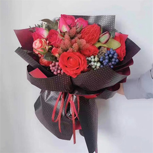 Fabbrica Shinewrap commercio all'ingrosso 20 fogli/sacchetto di carta da imballaggio fiore piccolo punto stampato fiorista regalo di carta di alta qualità - Product Image 4