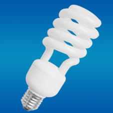 หลอดไฟ CFL แบบเกลียวครึ่งวงกลม ขั้ว E27 สีขาว 6000K แสงเดย์ไลท์ ใช้งานได้ 6000 ชั่วโมง 80lm/W CRI 80 AC 220V รับประกัน 2 ปี วัสดุพลาสติก OEM 3200 ลูเมนส์ - Product Image 2