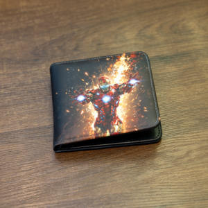 Cartera de Trabajo de PU con Diseño de Superhéroe <span class=keywords><strong>Batman</strong></span>, Impresión Digital Hecha a Mano, Cierre Abierto, Portátil, Corta, Promocional - Product Image 4