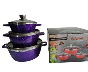 Ensemble de casseroles <span class=keywords><strong>Regina</strong></span>, 6 pièces, 24 cm, 28 cm, 32 cm, nouveau style chinois, en granit, antiadhésif - Product Image 1