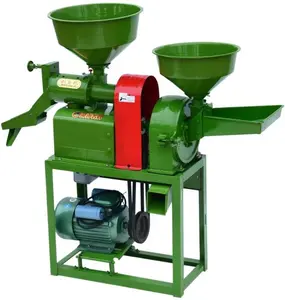 Máquina pequeña de molienda de arroz para uso doméstico, molinillo combinado, motor eléctrico, blanqueador y pulidor de arroz, capacidad de 300 kg/h