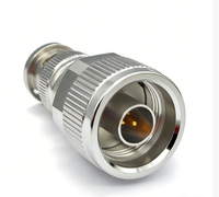 Adaptateur coaxial RF CYXS N/BNC-JJG1 Mâle-Mâle 50Ω DC-18GHz, Contacts plaqués or, Faible VSWR, Acier inoxydable, Type droit