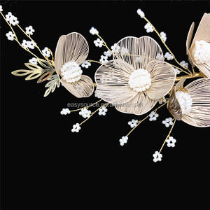 RE3791-2 свадебные аксессуары для волос для невесты с цветочным принтом и повязка на голову в винтажном стиле; Свадебные украшения для волос - Product Image 4