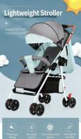Nouvelle Arrivée 2025 Poussette Bébé Pliable Légère en Métal et Tissu avec Capote Anti-UV et Grand Panier