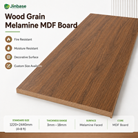 Panneau MDF mélaminé grain de bois E0 moderne de qualité supérieure pour meubles et décoration intérieure