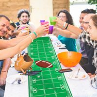 Nappe de table sur le thème du football américain, nappe de table sur le thème du rugby pour la fête du Super Bowl, décoration de table à manger pour la maison