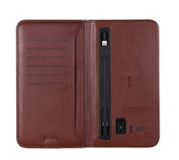 Ensemble Porte-Passeport et Porte-Cartes Power Bank en Cuir PU, Logo Personnalisé, Cadeau d'Affaires de Voyage, OEM