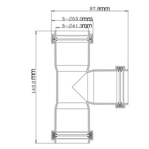 32 mm 40 mm 50 mm Kitchen Sink Coupling for T-Shape Pipe Connector 3-Way Pipe Extension Adapter TEE PVC Pipe Sink Connector - Product Image 2