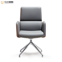Chaise de bureau pivotante en cuir de patron exécutif à dossier haut mobilier de poste de travail réglable chaise de direction confortable