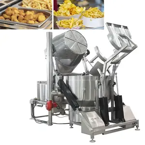 stainless french fries fryer gas deep frying machine frying machine for banana potato nut chips temperature control