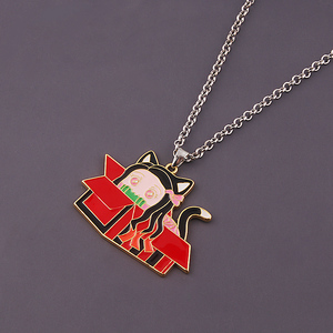Anime Ghost Killing Team esmalte cuello cadena figura de dibujos animados colgante máscara Collar para Anime Fans Cosplay accesorios joyería regalos - Product Image 3