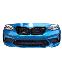 Kit de calandre de pare-chocs avant pour BMW M2 F87, modèle 2016-2021, avec feux antibrouillard, ensemble ABS, condenseur et ventilateur électronique - Noir