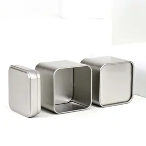 Small Square Mint Candy Tea Custom Metal Tin Can Packaging Box Coffee Food Storage Tin Container