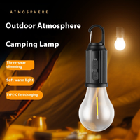 Usine En Gros IP65 Étanche Solaire Charge LED Tente Camping Lanterne Atmosphérique Tungstène Ampoule Suspension
