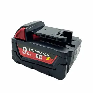 Para <span class=keywords><strong>Milwaukee</strong></span> 18V 9.0Ah <span class=keywords><strong>batería</strong></span> de litio de repuesto <span class=keywords><strong>M18</strong></span> XC 48-11-1860 48-11-1850 48-11-1840 48-11-1820 baterías recargables - Product Image 1