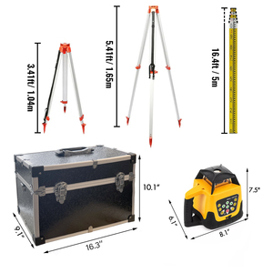 <span class=keywords><strong>Niveau</strong></span> <span class=keywords><strong>laser</strong></span> <span class=keywords><strong>rotatif</strong></span> à ligne rouge <span class=keywords><strong>de</strong></span> construction automatique précise auto-nivelant faisceau rouge <span class=keywords><strong>de</strong></span> 500m <span class=keywords><strong>avec</strong></span> trépied et bâton en alliage d'aluminium - Product Image 4