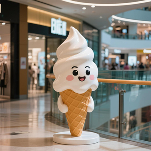 Đồ trang trí điêu khắc Kem Tùy chỉnh có thể được làm bằng vật liệu nhựa sợi thủy tinh cho cả mô hình món tráng miệng trong nhà và ngoài trời - Product Image 6