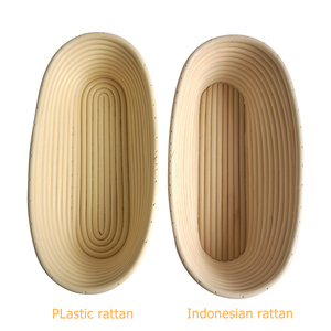 XH Custom ize Handmade Artificial Food Grade Kunststoff Rattan Beliebte Backwerk zeug kommerziellen Sauerteig Brot Proof korb - Product Image 6