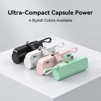 Batterie Li-Polymère Sans Fil, Banque d'alimentation Portable 5000mAh, Charge Rapide 10W, Entrée/Sortie Type-C, Mini Taille, Support pour Téléphones Mobiles