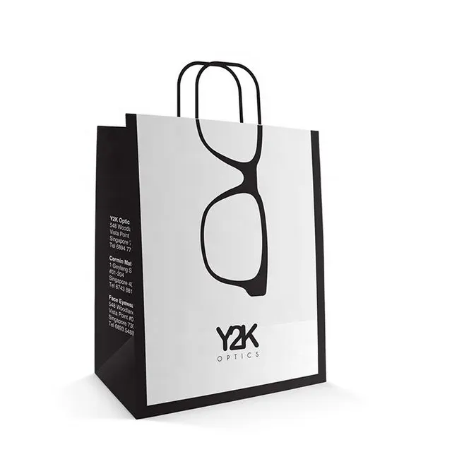 White sunglasses paper packaging envelope screen protector eyewear eyeglass logo printed shopping glasses paper bag for optical