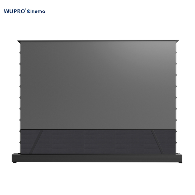Hot Sale Wupro 100 Inch ALR CBSP Crystal Projection Screen 4K UST Motorized Tension Floor Rising Projector Screen