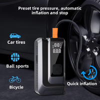 Brieyes 1600A Démarreur de Voiture avec Compresseur d'Air 12V, Batterie Externe Portable Multifonction, Gonfleur de Pneus
