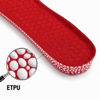 Semelles intérieures confortables en PU, personnalisables en gros, respirantes, amortissantes, antidérapantes pour chaussures de sport homme et femme