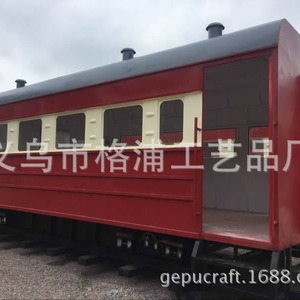Custom Simulated Green <b>Train</b> Carriage 1:1 Scale <b>Outdoor</b> Metal Commercial Railway Decor Landscape Feature - Product Image 5