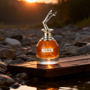 Flacon de parfum en <span class=keywords><strong>verre</strong></span> rond de luxe avec base épaisse, motif sculpture dorée 'Jambes Sexy', vide, pour emballage de vaporisateur de parfum, 30ml 50ml - Product Image 4