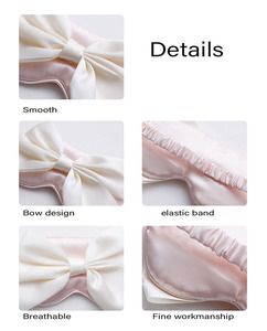 Satén de seda suave Cómodo <span class=keywords><strong>Dormir</strong></span> Lindo Arco Máscara de ojos con correa elástica - Product Image 3