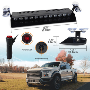 Đèn cảnh báo ô tô KEBOSIED 12LED hút chân không, đèn báo hiệu khẩn cấp đỏ và xanh, đèn cảnh báo hút chân không kính chắn gió - Product Image 5