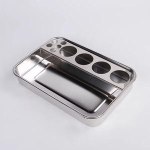 Juego de Recipientes Cilíndricos de Acero Inoxidable con Tapa Abatible, Recipiente para Almacenamiento de Alimentos, Color Sólido, Bandeja de Tratamiento de Alta Calidad, Uso General - Product Image 3