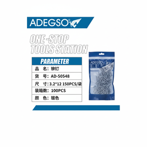 Pacchetto all'ingrosso di argento 100 32x12mm chiodi comuni con punta di diamante gambo della vite in acciaio zincato per la costruzione e progetti fai da te - Product Image 1