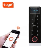 Étanche DC 10V-24V OLED Écran D'empreintes Digitales Tuya App RFID Sonnette Clavier Autonome Contrôle D'accès