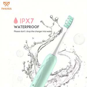 Pakiss High Quality Ultrasonic Two-in-One <b>Plaque</b> <b>Remover</b> <b>Electric</b> Toothbrush with Soft Bristle Rechargeable - Product Image 5