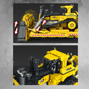 Reobrix 22001 Bulldozer <b>Building</b> <b>Blocks</b> Remote Control Engineering Vehicle Model 800+ Pieces Battery Powered Unisex Science Toy - Product Image 5