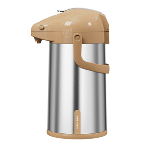 Jarra Térmica <span class=keywords><strong>Jeko</strong></span>&<span class=keywords><strong>Jeko</strong></span> de 3L con Recubrimiento de Vidrio Rojo, Dispensador de Café con Bomba, Regalo Empresarial, Botella de Vacío - Product Image 1