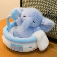 Peluche de Animal de Compañía para Escritorio al por Mayor - Conejo y Elefante de Peluche para Aliviar el Estrés y la Educación