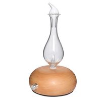 Diffuseur d'arômes en verre silencieux en bois massif en forme de vase, diffusion à froid, huile pure, ions négatifs, aromathérapie aux huiles essentielles