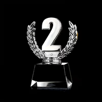Plaque en cristal personnalisée, trophée numéro 1 2 3, récompense pour anniversaire, souvenir en verre K9 avec gravure de logo