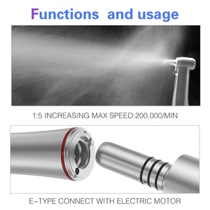 Pièce à main dentaire électrique <span class=keywords><strong>Deger</strong></span> de haute qualité, contre-angle 1:5 à fibre optique, broche de 1,59-1,60 mm, roulements en céramique, 20 000 tr/min, CE - Product Image 3